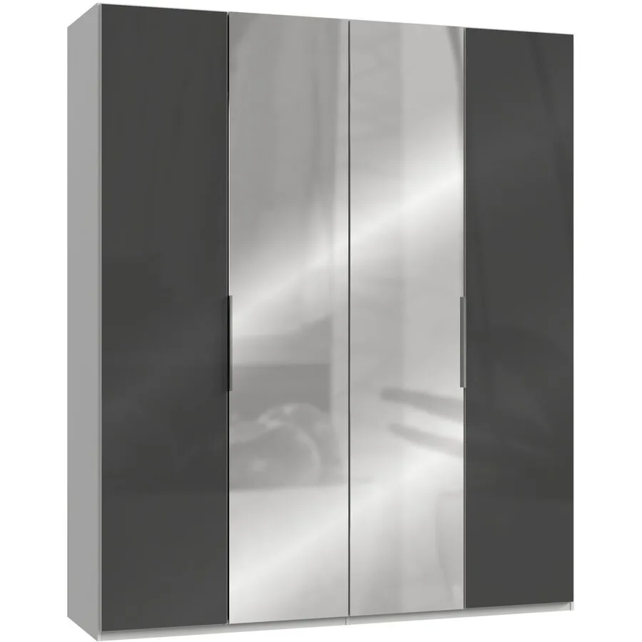 Kleiderschrank Sanko grau Holzwerkstoff B 200 cm