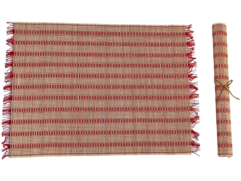 Tischset OLASY Massives Holz rot