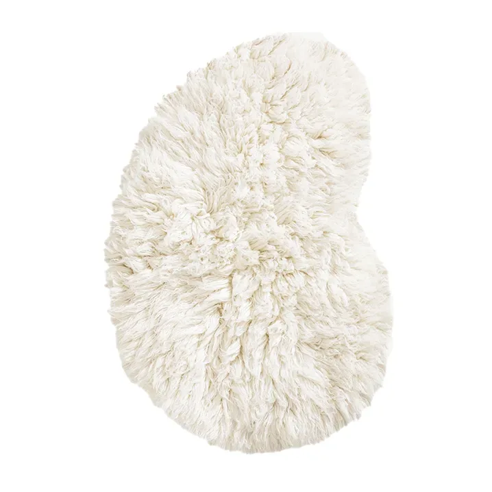 Layered Residue Shaggy ullmatta Bone White, 250x350 cm