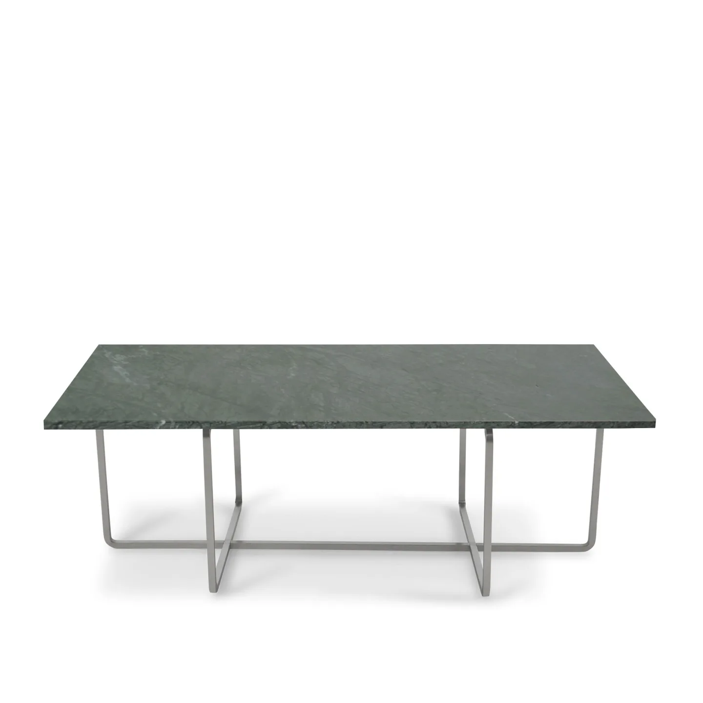 OX Denmarq - Ninety Table High, Stainless Steel Frame, Top: Green Marble - Soffbord - Dennis Marquart - Grön - Metall/Sten