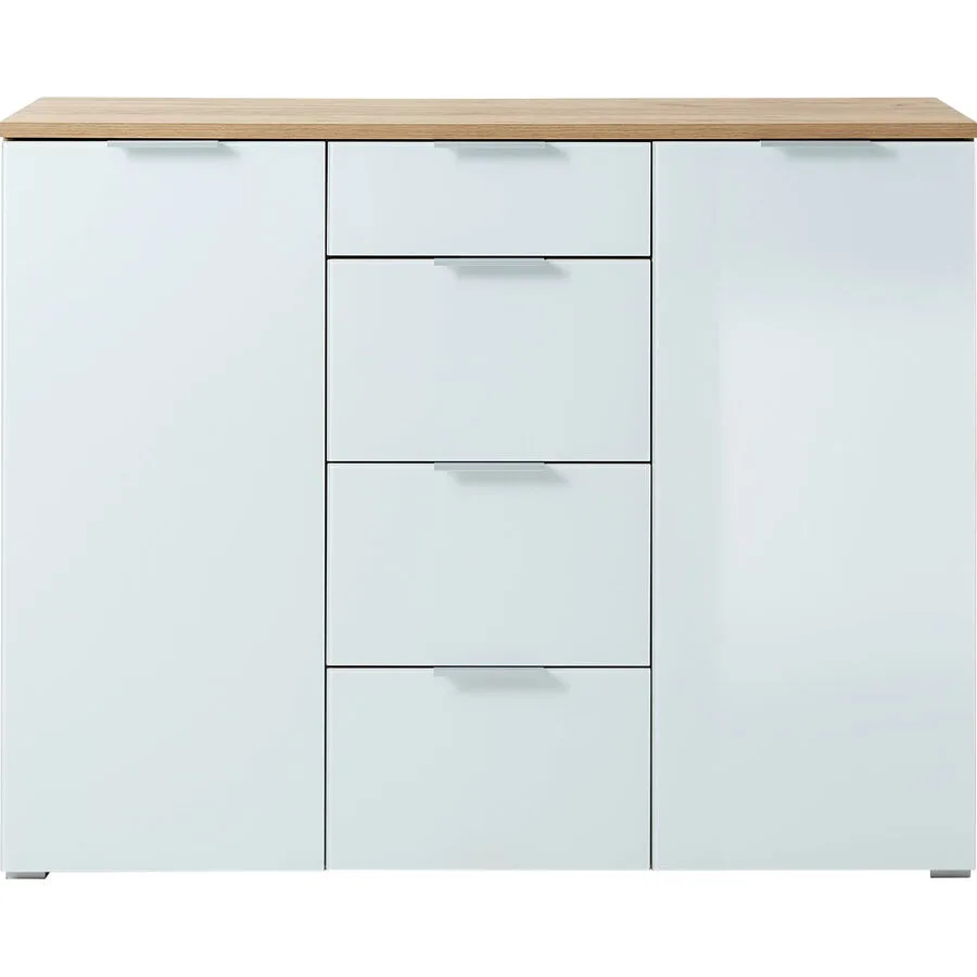 Kommode Beatriz weiss/holzfarbig Holzwerkstoff B 134 H 105 cm