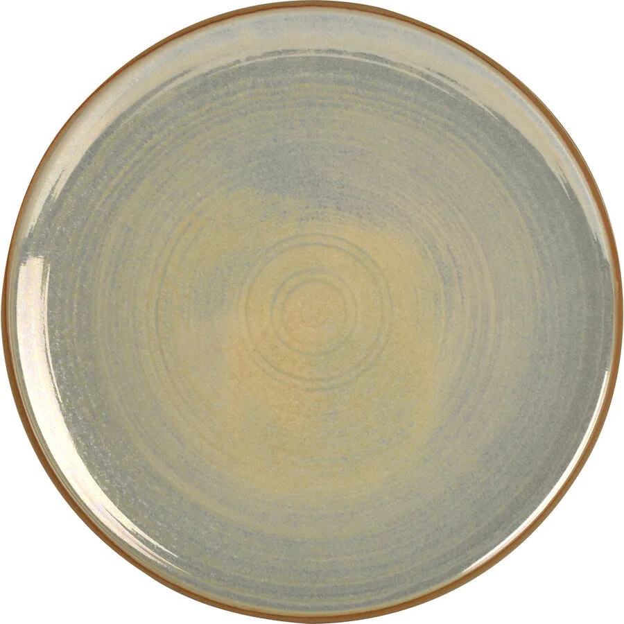 Chic Teller flach Ostra goldfarben Porzellan D 30 cm 2 Stk