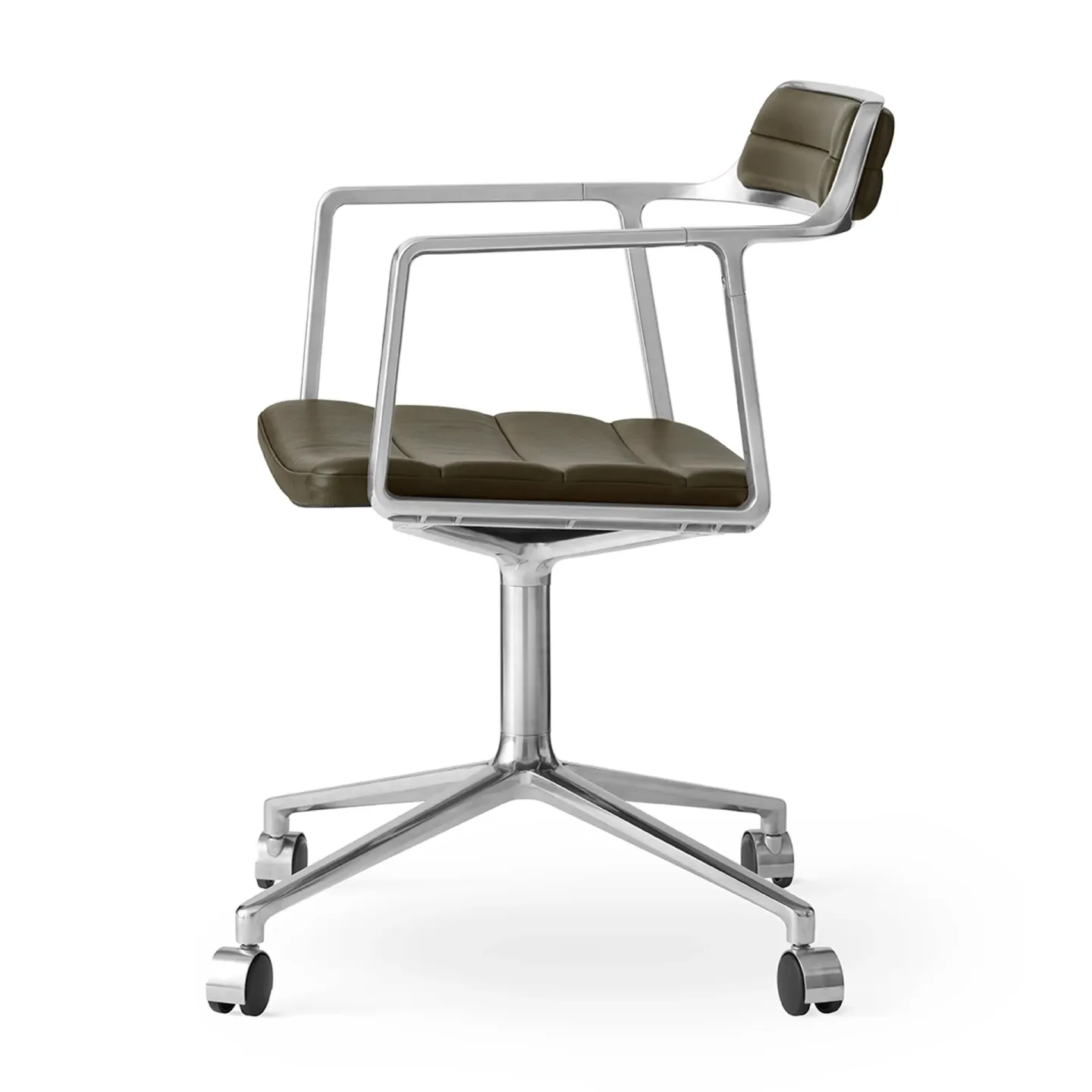 Vipp Vipp452 Swivel kontorsstol med hjul Pol. aluminium-bosco green