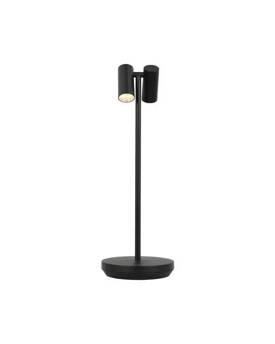 Doppia Accent Rechargeable Table Lamp Black