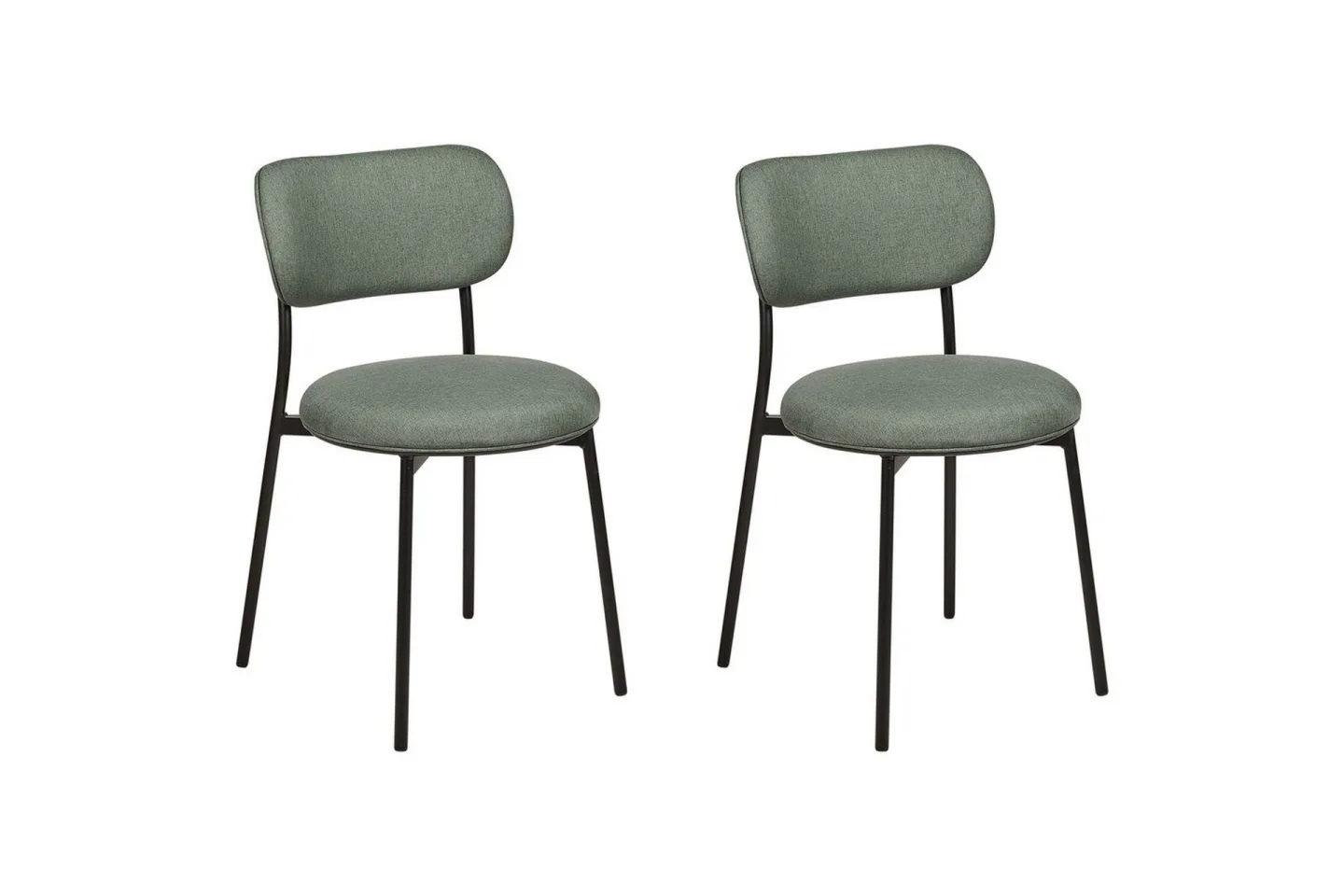 Matsalsstol Casey set om 2 Grön-Svart - Grön-Svart