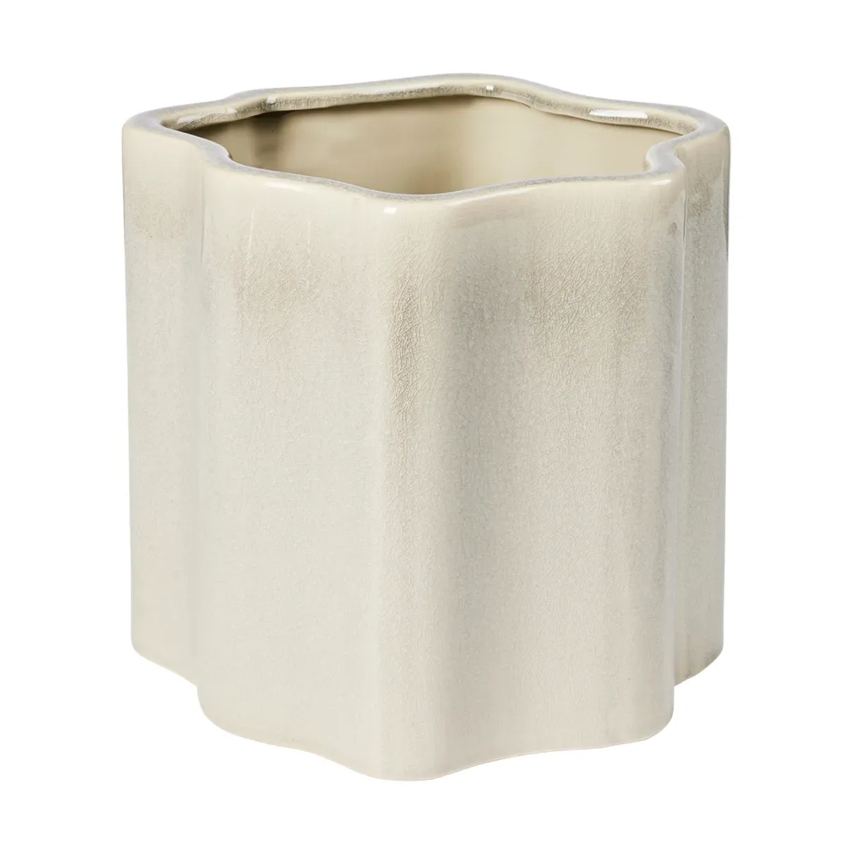 Broste Copenhagen Sonja Blumentopf H:20 cm Rainy Day Grey