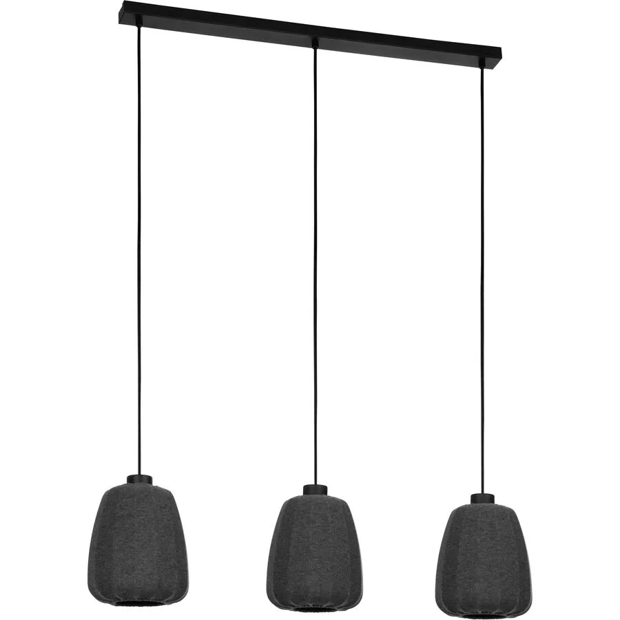 Eglo Pendellampe Barlaston Schwarz Stahl 18 cm 110 cm