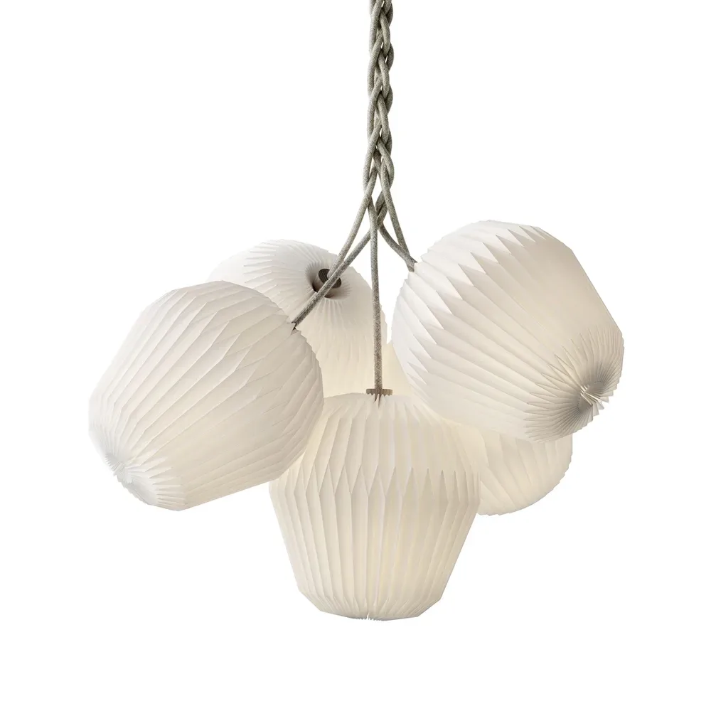 Le Klint The Bouquet 5 ljuskrona vit, xl, skärm i plast