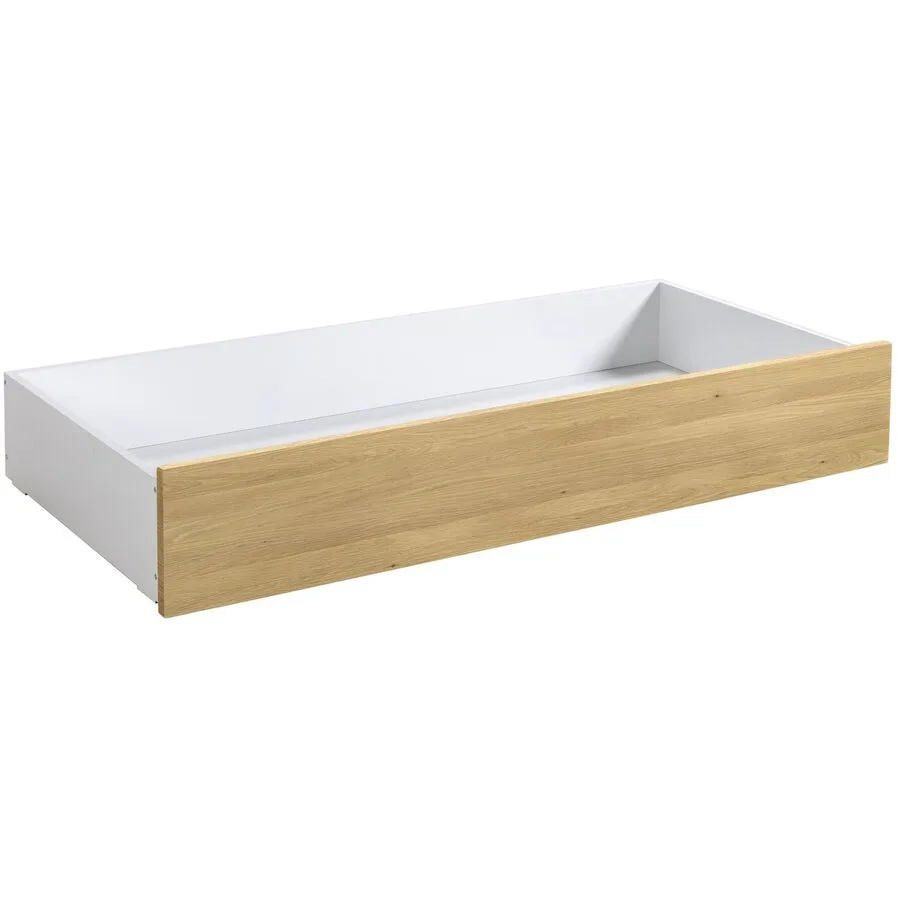 Hasena Bettschubkasten Roll-Box eiche hell/weiss Eiche/MDF B 137 T 67 cm