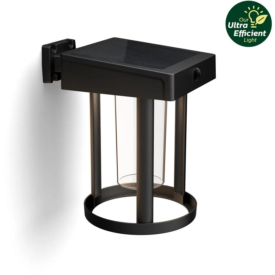 Solarlampe Philips Schwarz Kunststoff 14 cm 20.5 cm - LED - Lichtfarbe: Warmweiss - LED Energiesparlampen