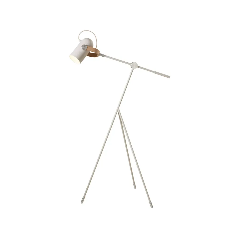 Le Klint Carronade golvlampa sand, läslampa, aluminium/ek såpa