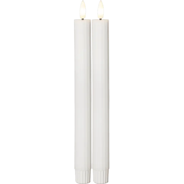 Star Trading - LED Antikljus Flamme Stripe - Batteriljus - Vit
