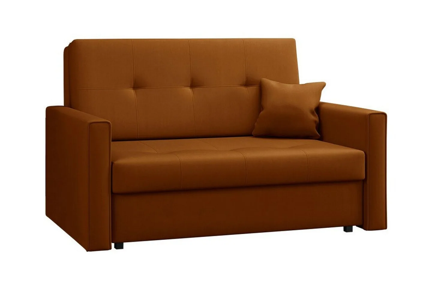 Denegal 2-sits liten bäddsoffa i Plysch - Gul