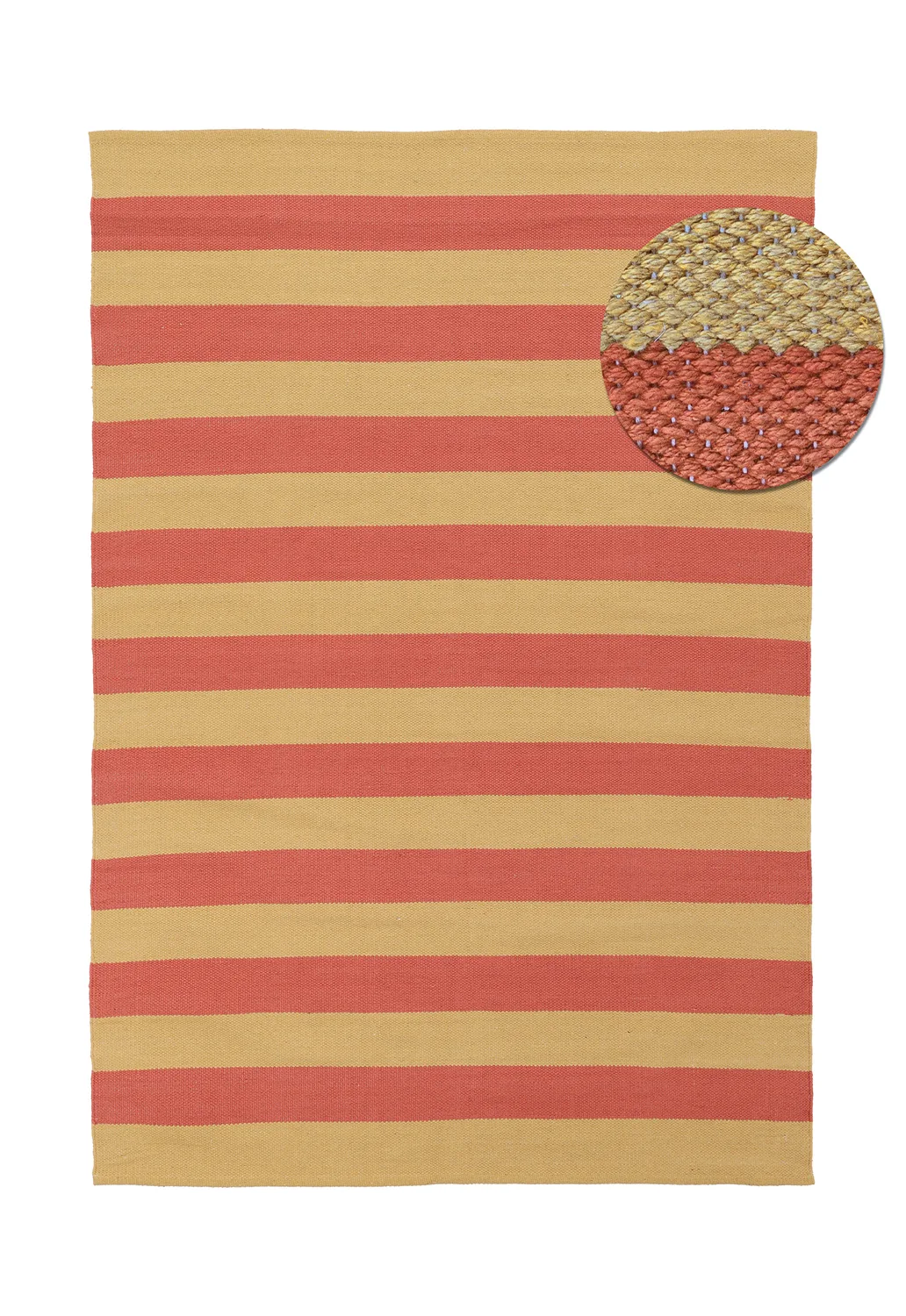 Bomullsteppe - Nilo (sennepsgul/terrakotta) (Størrelse: 80 x 150 cm)