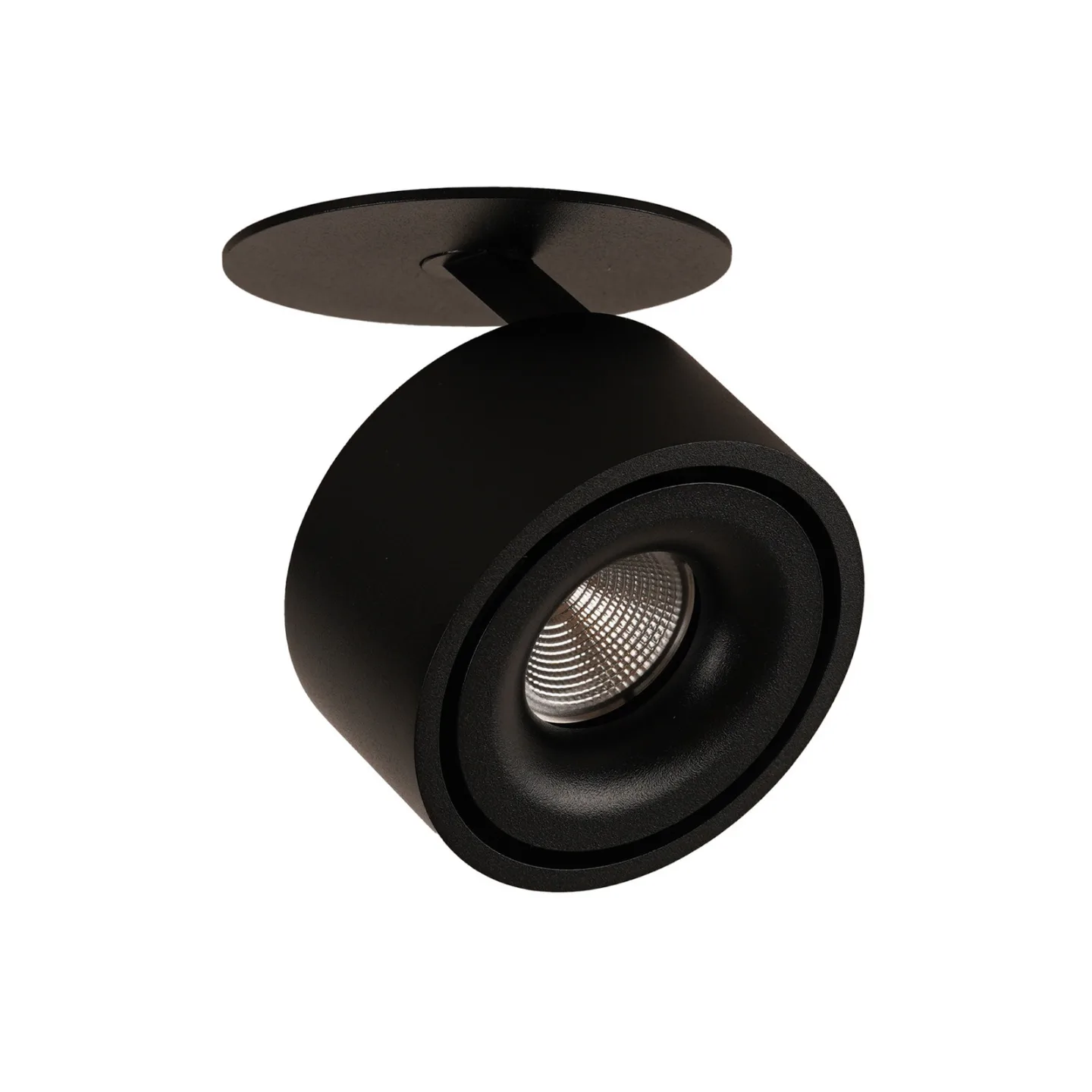 Braccio LED-Einbaulampe, schwarz, Metall, Ø 8,5cm - Antidark - Schlafzimmer - Modern - Rund