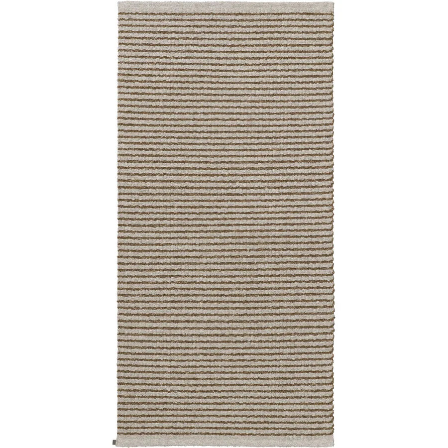 HORREDSMATTAN Teppich Vera hellbraun Streifen Mischgewebe 70 x 200 cm
