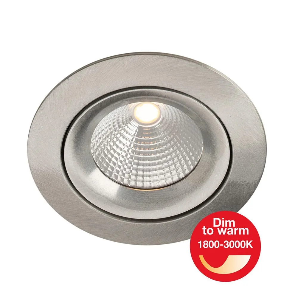 Takspot One360 Dim to Warm 1800-3000K IP44 36° Borstad aluminium