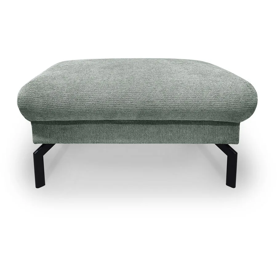 Hocker Gomero Mintgrün, Schwarz Stoff, Metall H 46 B 90 cm