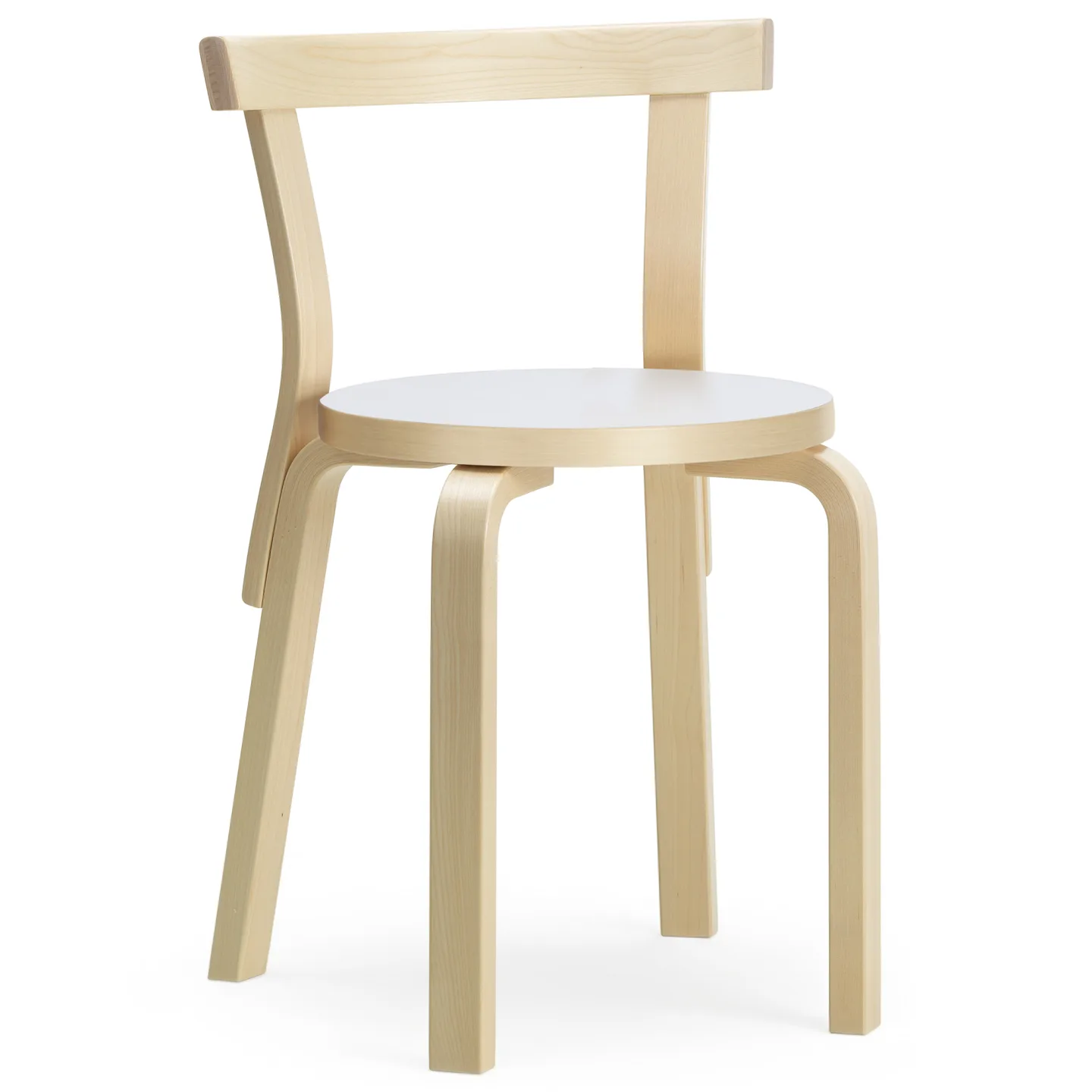 Artek - Stol 68, Vit laminat - Matstolar - Alvar Aalto - Vit - Trä