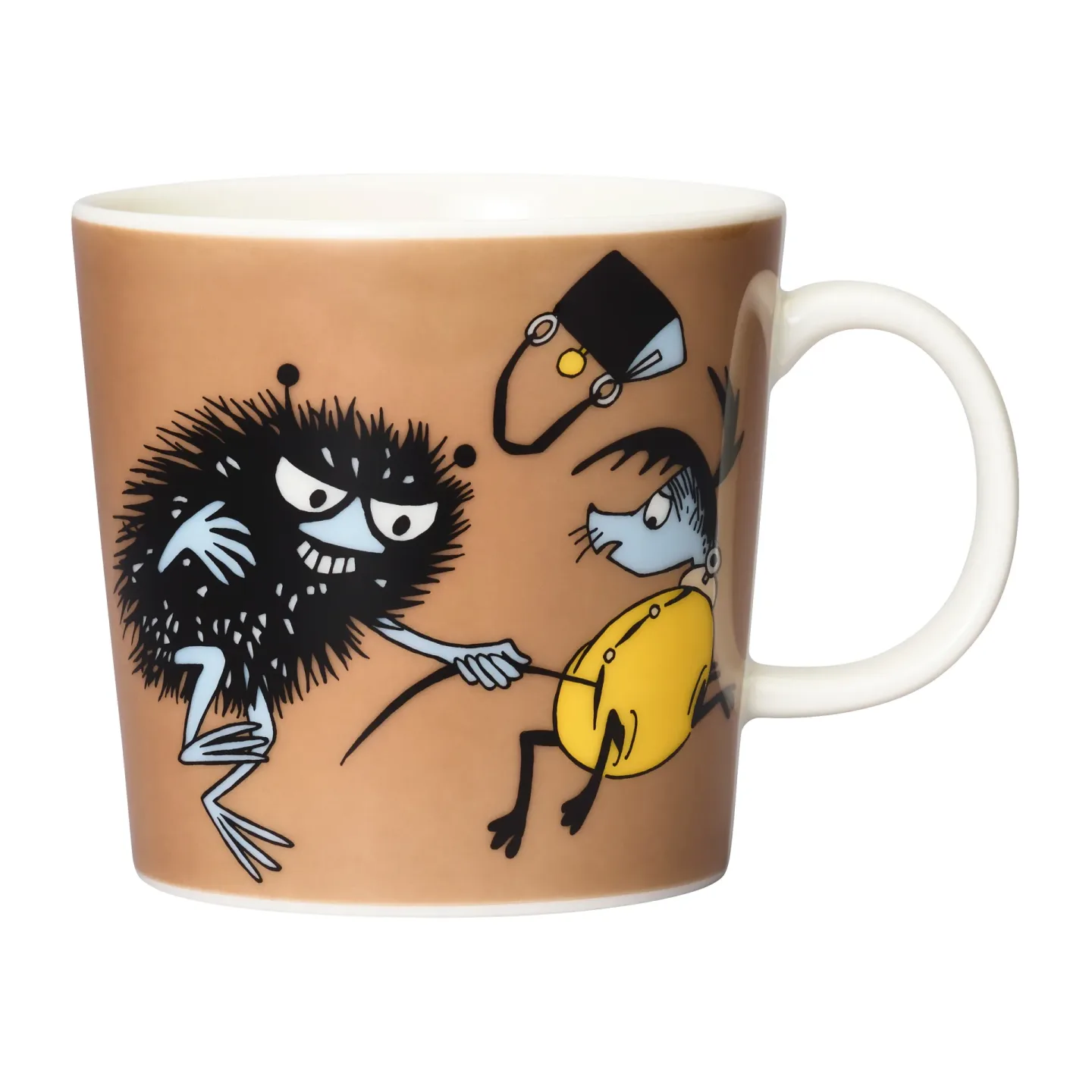 Moomin Arabia Stinky in action Mumin Tasse Braun