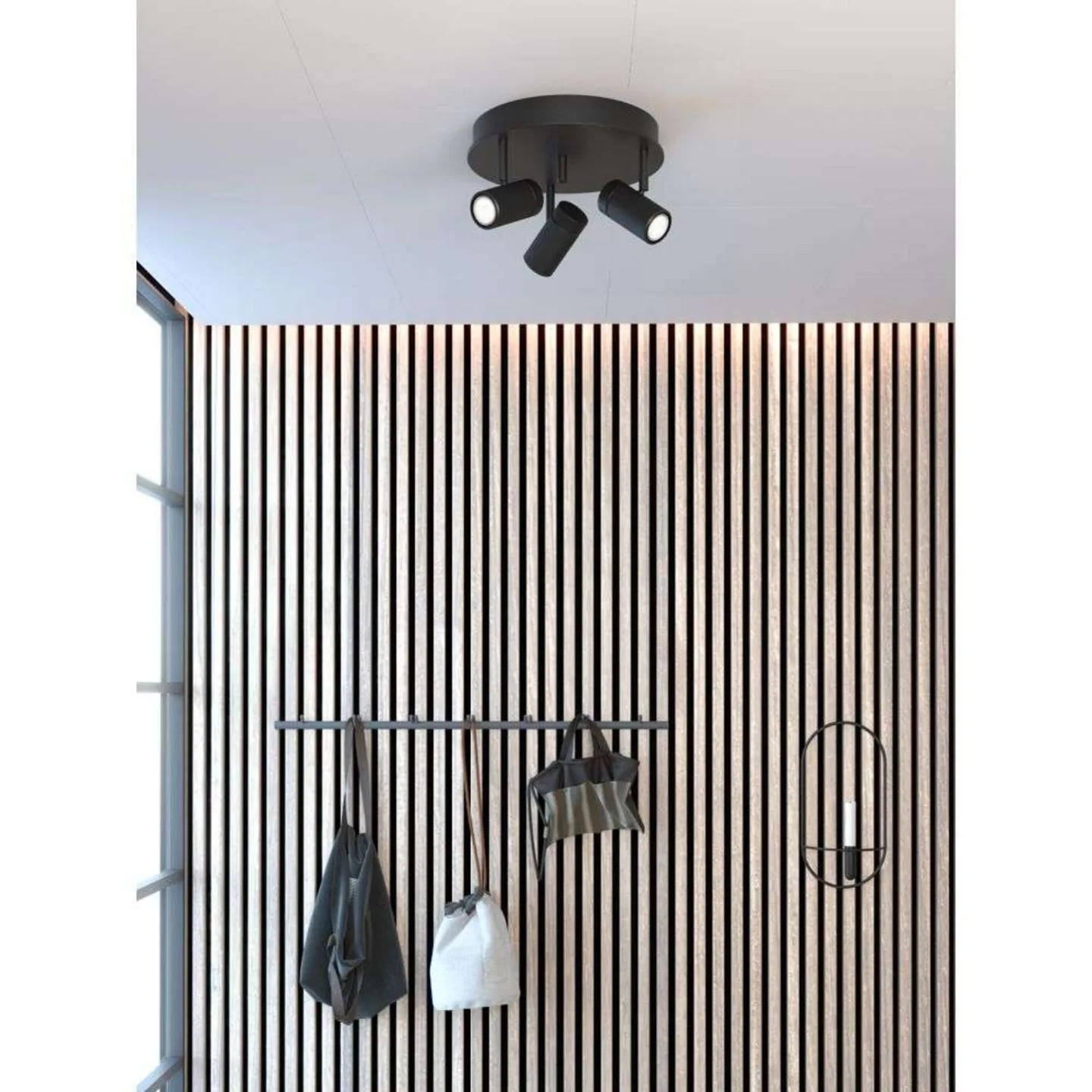 Holder 3 Round Taklampe Black - Herstal - Stue - Metall