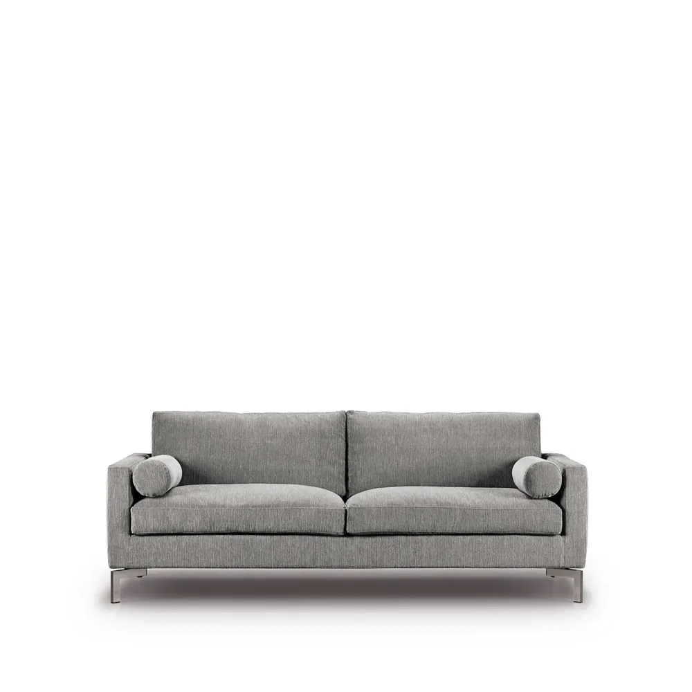 Eilersen Lift Sofa 210 cm Daunenfüllung Stoff Rücken 47 hellgrau-Stahlbeine