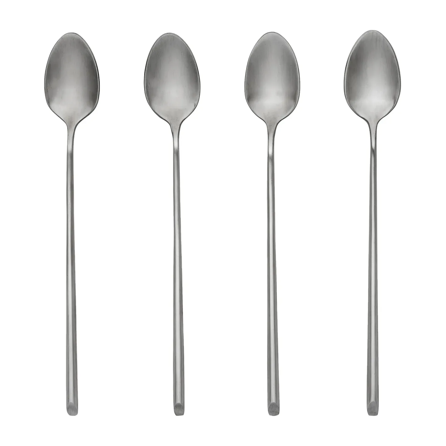 Broste Copenhagen Sletten Löffel lang 4er Pack Full satin forged