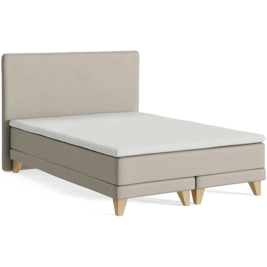 Boxspringbett President taupe Stoff 140 x 200 cm - Möbel Konfigurator: Traummöbel individuell zusammenstellen