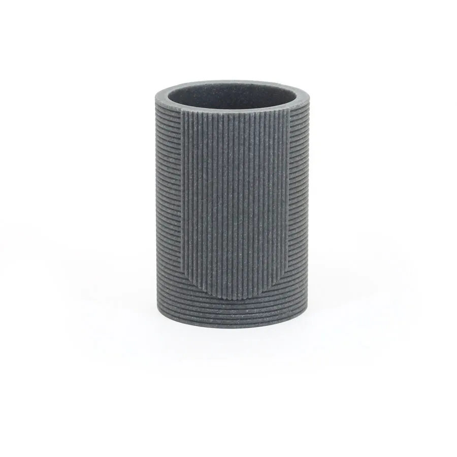 Zahnbecher Rio grau Polyresin B 7.8 cm H 10.5 cm