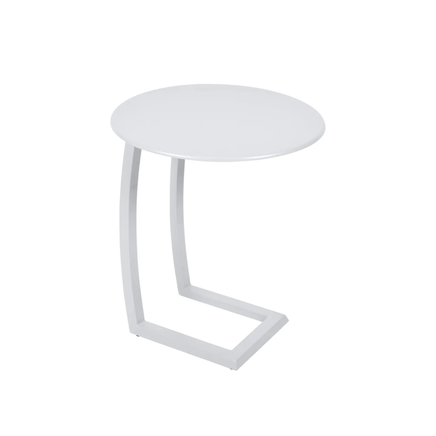 Fermob - Alizé Offset Low Table Cotton White - Småbord och sidobord utomhus - Pascal Mourgue - Vit - Metall