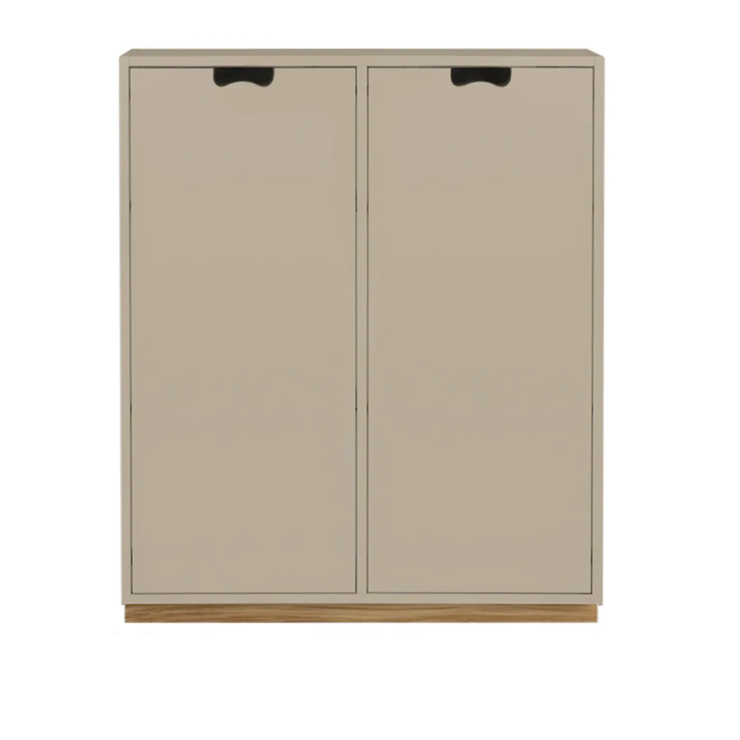 Asplund - Snow Cabinet E D30 Covered Doors - Dark Sand, Ek Sockel - Skåp och vitrinskåp - Thomas Sandell & Jonas Bohlin - Beige - Trä