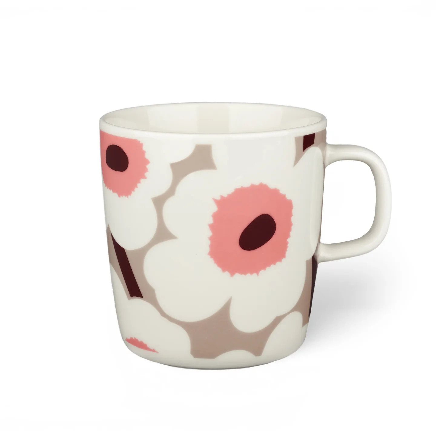 Marimekko - Unikko Mug 4 dl, White/Clay/Rose - Tekoppar