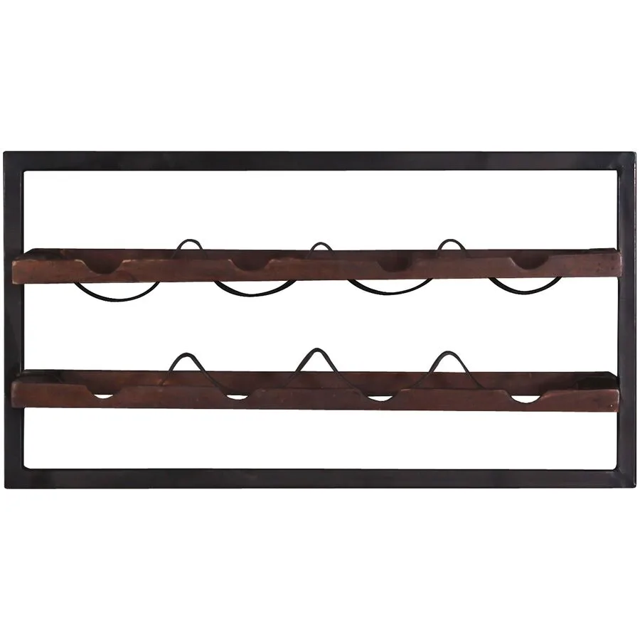 Wandregal Mirah braun/schwarz Altholz B 65 T 25 cm