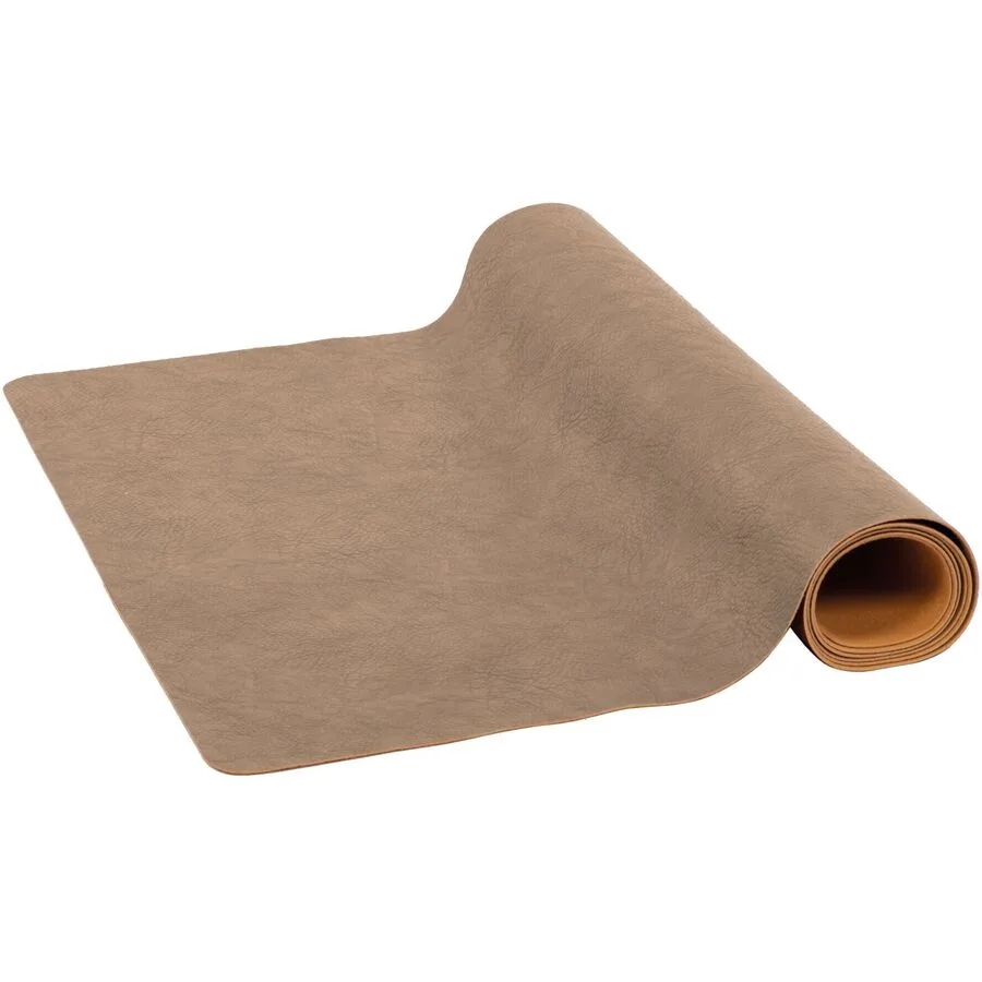 ZICZAC Tischläufer Troja Braun Kunstleder 45 cm
