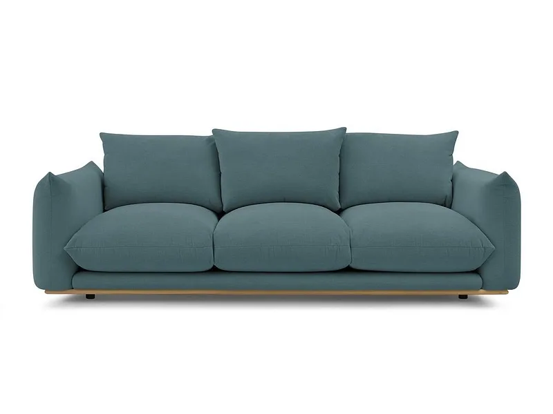 3er Sofa BOBOCHIC ERNEST Stoff dunkelblau
