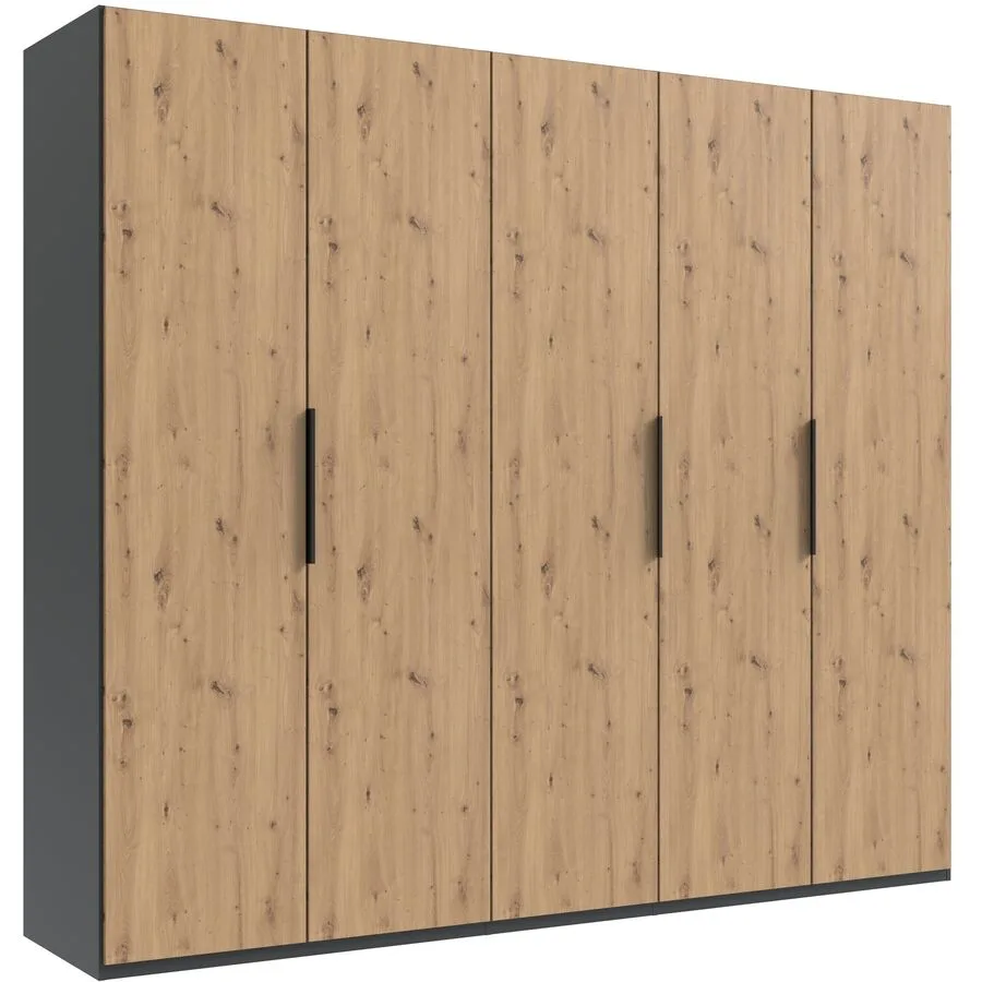 Kleiderschrank Sanko graphit/Eiche Nachbildung Holzwerkstoff B 250 cm
