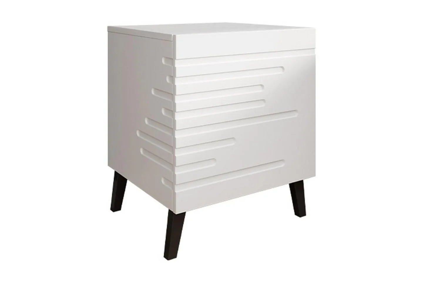 Novaj Sängbord 44 cm - Matt Vit/Svart