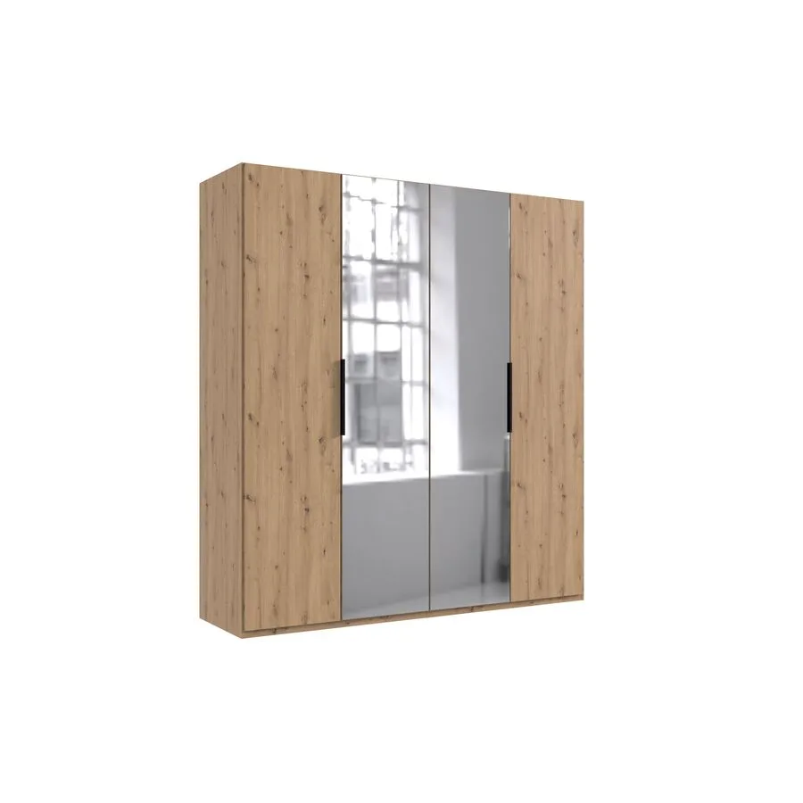Kleiderschrank Sanko Eiche Nachbildung Holzwerkstoff B 200 cm