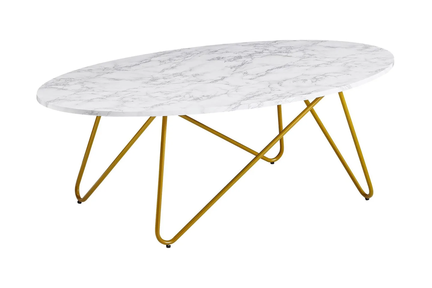 Willowdale Soffbord 120 cm Ovalt - Vit/Guld