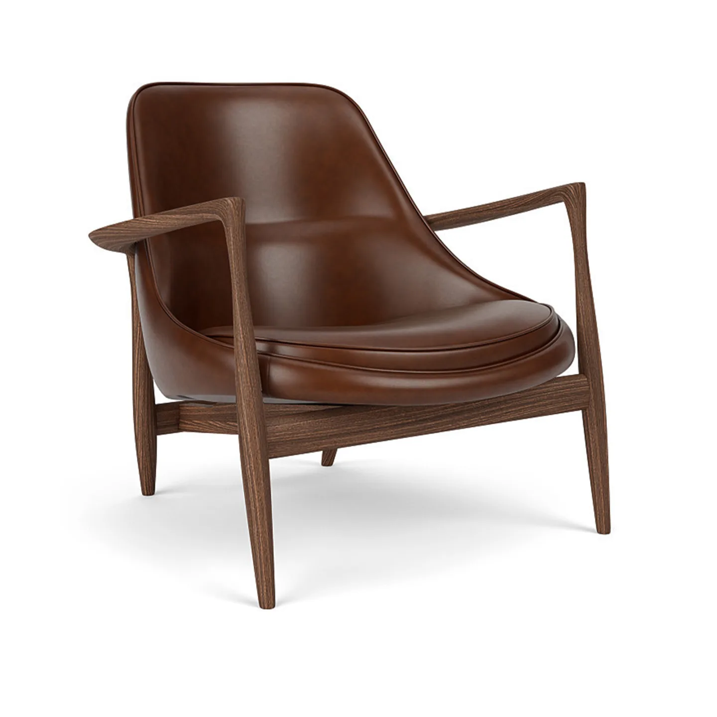 Audo Copenhagen - Elizabeth Lounge Chair Walnut / Dakar 0329 - Fåtöljer - Ib Kofod-Larsen - Brun - Trä/Textilmaterial/Skum