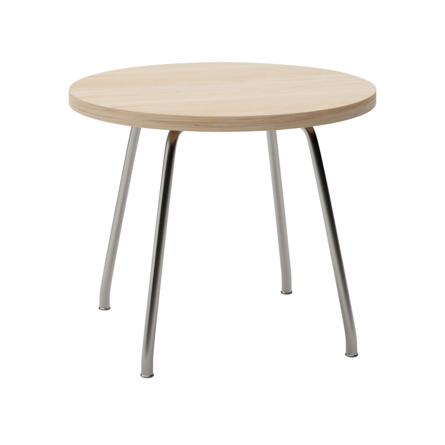 Carl Hansen - CH415, Vitoljad Ek, Rostfritt stål - Sidobord - Hans J. Wegner - Träfärgad - Metall/Trä
