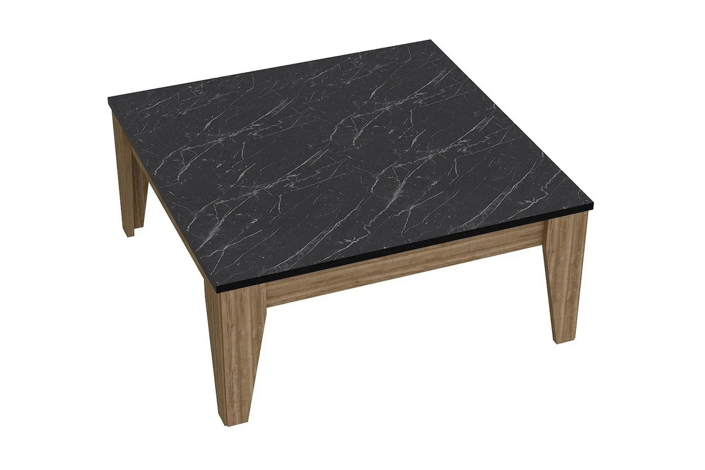 Sincerely Soffbord 85 cm Marmormönster - Svart/Valnötsbrun