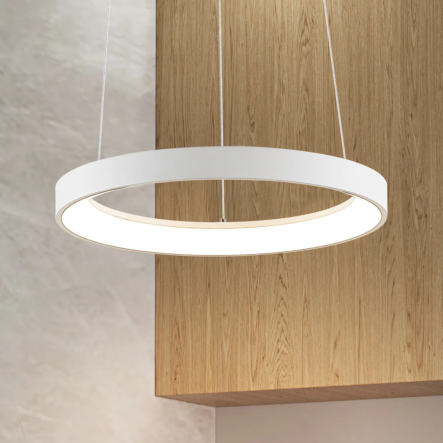Vivy LED-hänglampa, vit, Ø 38 cm, metall - Arcchio - Kök - Modern - Med en ljuskälla