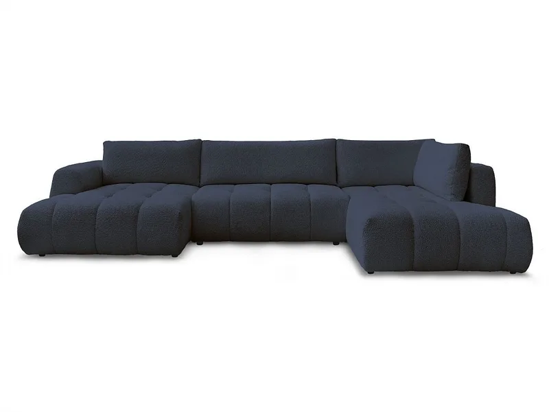 Wohnlandschaft BOBOCHIC FUJI Boucle-Stoff dunkelblau