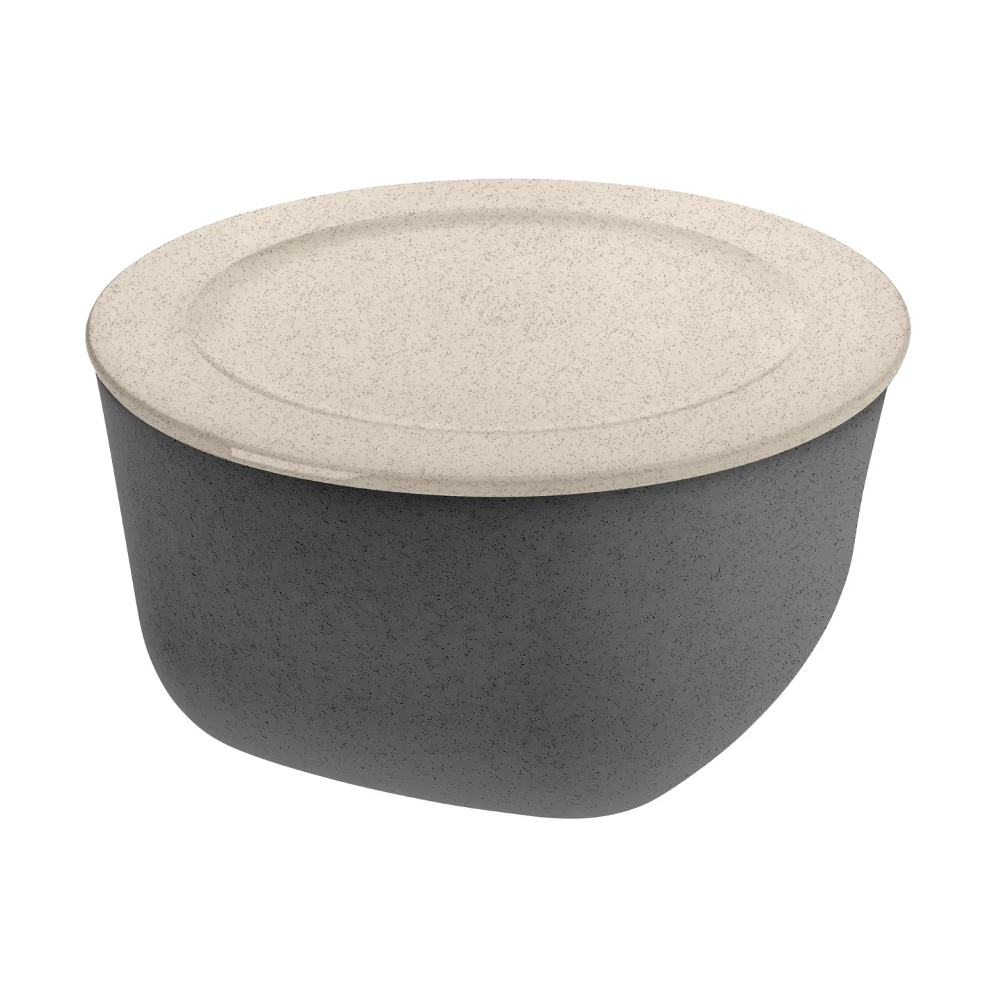 Koziol Connect Schüssel/Schale mit Deckel 4 L biozirkulärer Thermoplast Nature ash grey