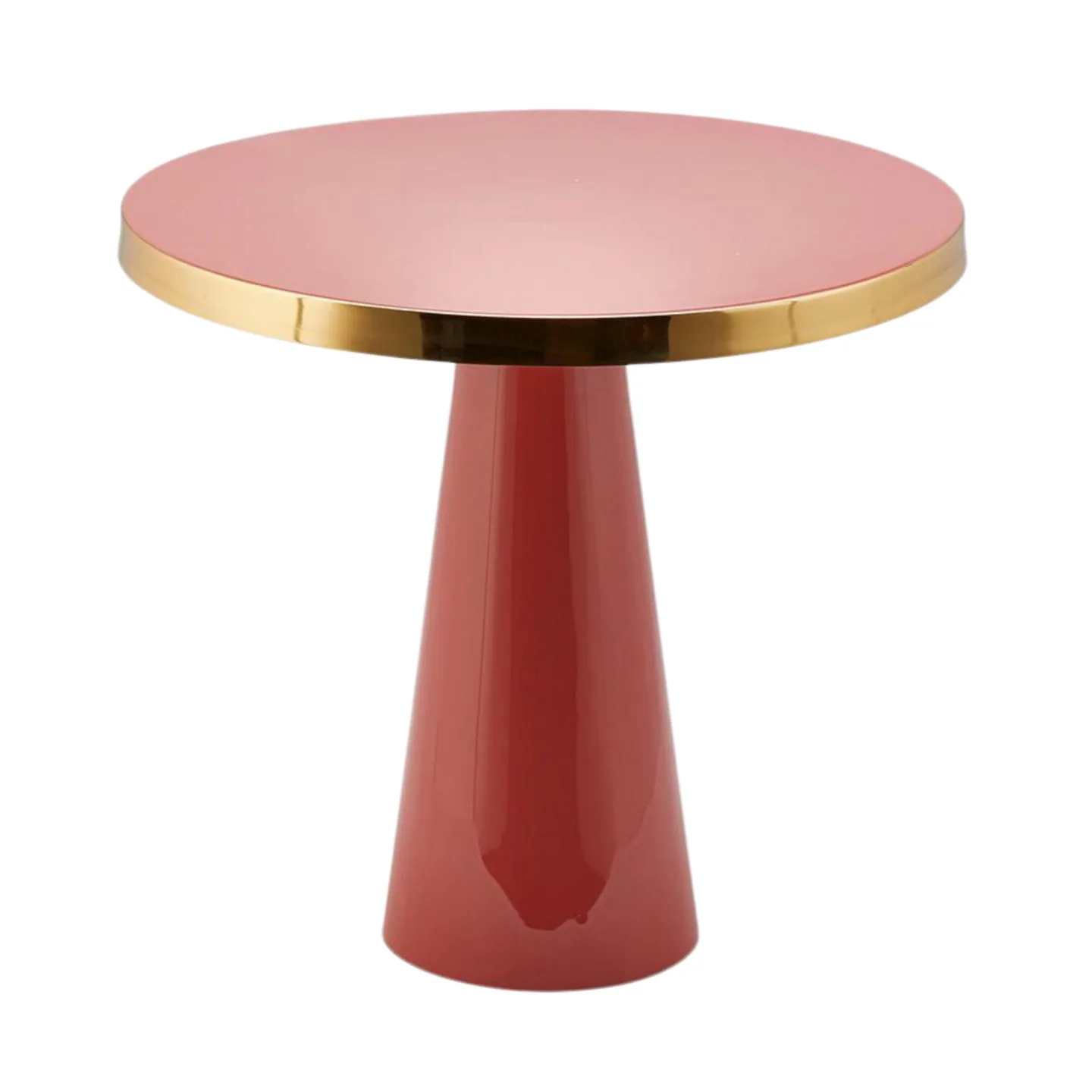 Edg Beistelltisch Emailliert Metall Rosa H: 50 cm Rosa | Schubiger Möbel