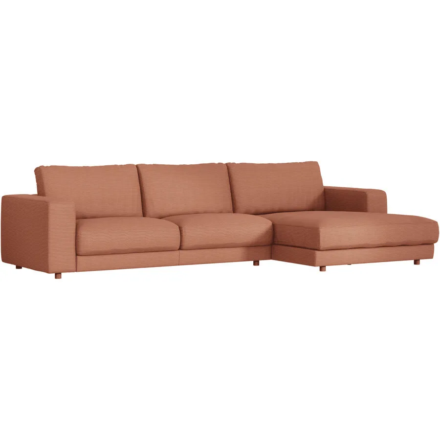 Ecksofa Ava Orange Stoff B 330 T 170 cm - Farbe: rusty - Material: Bezug: 88% Polyester, 12% Polyacryl
