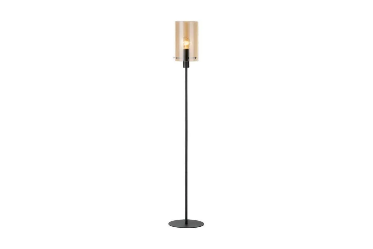 Golvlampa Eglo Polverara Svart/Amber -