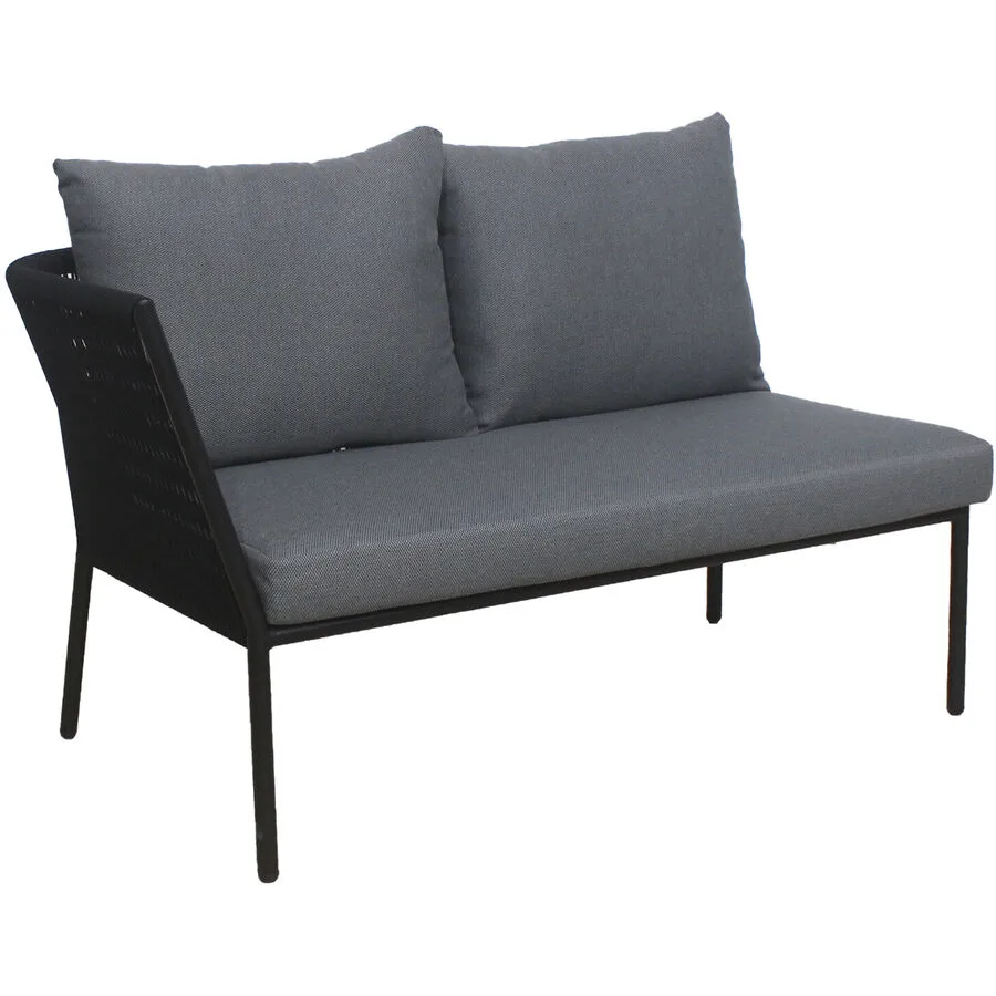 Loungeelement Violo Schwarz Metall 71 cm 70 cm
