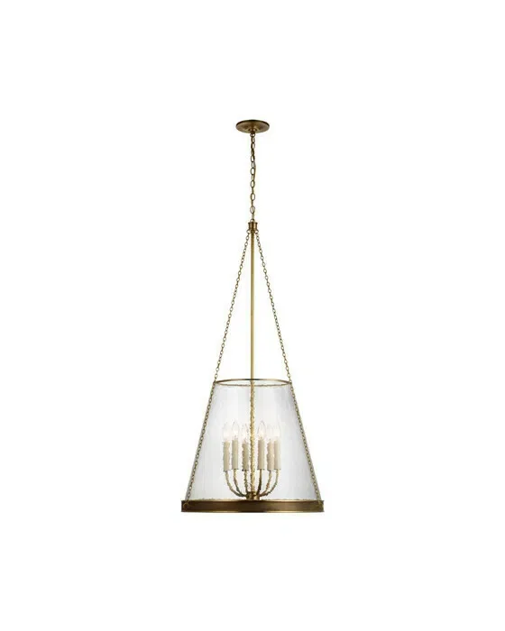 Reese 22" Pendant Soft Brass/Clear Restoration Glass